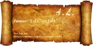Ammer László névjegykártya