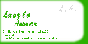 laszlo ammer business card